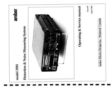 Amber-3501.Distortion and NoiseMeter preview